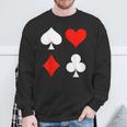 Playing Cards Skat Card Game Poker Costume Carnival Fancy Dress Sweatshirt Geschenke für alte Männer