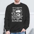 Poesía Poesía Edgar Allan Poe Con Raven Gothic Horror Escritor Camisa de entrenamiento Regalos para ancianos