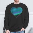 Polar Lights Heart Northern Lights Aurora Borealis Sweatshirt Geschenke für alte Männer