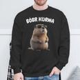 Polish Beaver Saying Bober Kurwa Yes Pierdole Bobr Sweatshirt Geschenke für alte Männer