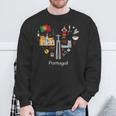 Portugal Lisbon Card Icon Traditional Keepsake Sweatshirt Geschenke für alte Männer