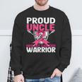 Proud Uncle Warrior Breast Cancer Awareness Sweatshirt Gifts for Old Men