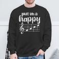Put On A Happy Face Music Gráfico Divertido Para El Músico Camisa de entrenamiento Regalos para ancianos