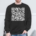 Qr Scan Code Adult Sarcasm Humor F-Ck You Fu Back Print Pull Sweatshirt Gifts for Old Men