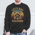 Raccoon Lovers Small Sweatshirt - Fun Animal Let's Get Trashed Gifts for Old Men