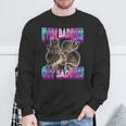Raccoon Meme Funny Sweatshirt - Even Baddies Get Saddies - Unisex Gifts for Old Men