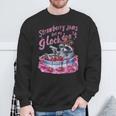 Raccoon Sweatshirt – Cute Strawberry Jam Design for Animal Lovers Gifts for Old Men