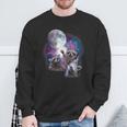 Raccoon Sweatshirt - Whimsical Night Scene | Unisex Cozy Fit Gifts for Old Men