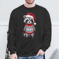 Raccoon Ugly Sweater Santa Hat Christmas Sweatshirt Geschenke für alte Männer