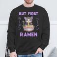 Ramen Cat Japanese Kawaii Anime Purple Style Sweatshirt Geschenke für alte Männer