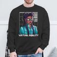 Realidadirtual Japonés Samurai Katana Chica Gamer Gaming Camisa de entrenamiento Regalos para ancianos