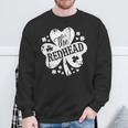 The Redhead Clovers Stamp Cute Saint Patrick's Day Fun Sweatshirt Gifts for Old Men
