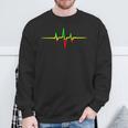 Reggae Heartbeat Pulse Frequency Music Wave Colours Sweatshirt Geschenke für alte Männer