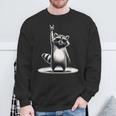 Retro Raccoon Rock Music Men Kids Women Raccoon Sweatshirt Gifts for Old Men