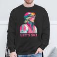 Retrointage Ski 80Er 90Er Jahre Skifahren Outfit Herren Damen Sweatshirt Geschenke für alte Männer