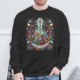 The Rocking Christmas Rock Guitar Santa Sweatshirt Geschenke für alte Männer