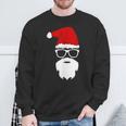 Santa Claus Christmas Hat Beard Sunglasses Christmas Sweatshirt Geschenke für alte Männer