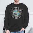 Save The Ocean Keep Sea Plastic Free Turtle Sweatshirt Geschenke für alte Männer