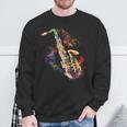 Saxophone Colourful Musician Saxophone For Saxophonists Sweatshirt Geschenke für alte Männer