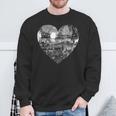 Silver Disco Ball Heart Sweatshirt Geschenke für alte Männer