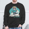 Skiing Cat Winter Sports Adventure Downhill Fun Sweatshirt Gifts for Old Men