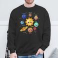 Sonnensystem Planet Weltraum Planeten Kinder Astronaut Sweatshirt Geschenke für alte Männer