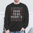 Soon To Be Merry'd Engaged Couples Matching Ugly Christmas Sweatshirt Gifts for Old Men