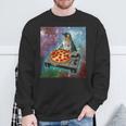 Space Galaxy Universe Cat Pizza Dj Cute Cosmic Sweatshirt Geschenke für alte Männer