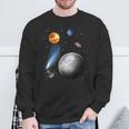 Space Motif Universe Stars Solar System Planets Sun Sweatshirt Geschenke für alte Männer