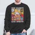 More Spaghetti Less Upsetti Cute Cat Quote Sweatshirt Gifts for Old Men