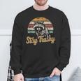 Stay Trashy Meme Sweatshirt - Funny Opossum & Raccoon Design Gifts for Old Men