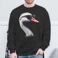 Swan Bird Graphic Animal Illustration Sunglasses Swan Sweatshirt Geschenke für alte Männer