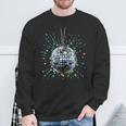 Techno Plattenspieler Und Discoball Outfits Retro Disco Ball Party Schwarz S Disco- Sweatshirt Geschenke für alte Männer