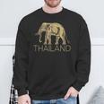 THAILAND ELEPHANT SYMBOL SIAM FLAG THAI EMBLEM Sweatshirt Gifts for Old Men