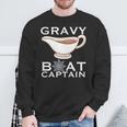 Thanksgiving Gravy Boat Captain I Love Gravy Premium Sweatshirt Gifts for Old Men