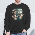 Three Possum Moon 3 Opossum Weird Cursed Meme Sweatshirt Gifts for Old Men