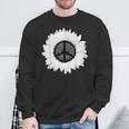 Tournesol Signe De La Paix Rétro Années 60 Années 70 Love Sh Sweater e Cadeaux pour les vieillards