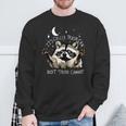 Trash Can Not Cannot Raccoon Sweatshirt - Funny Eco Activist Top Gifts for Old Men