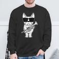 Trumpet Player Brass Musician Dog With Trumpet Sweatshirt Geschenke für alte Männer