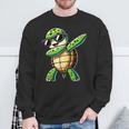 Turtle Dabbing Turtle With Toad Motif Sweatshirt Geschenke für alte Männer