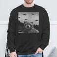 UFO Raccoon Sweatshirt | Unisex | Fun Alien Adventure Design Gifts for Old Men
