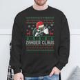 Ugly Christmas Zander Claus Angler Weihnachten Fishing Sports Sweatshirt Geschenke für alte Männer