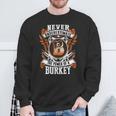 Never Underestimate The Power Of Burkey Burkey Name Sweatshirt Gifts for Old Men