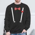 Valentine's Day Costume Hearts Bow Tie & Braces Sweatshirt Geschenke für alte Männer