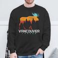 Vancouver Bc Canada Vintage Pride Souvenir Moose Nature Sweatshirt Gifts for Old Men