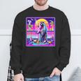 Vaporwave Synthwave Raccoon Sweatshirt | Retro Meme Style Gifts for Old Men