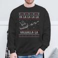 Viking Winter Snow Christmas Santa Ugly Christmas Sweatshirt Geschenke für alte Männer