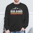 Vintage Big Bend National Park Texas Souvenir Retro Lines Sweatshirt Gifts for Old Men