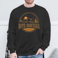 Vintage Boyd Montana Mountain Hiking Souvenir Print Sweatshirt Gifts for Old Men