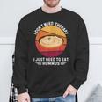 Vintage Je N'ai Pas Besoin De Thérapie J'ai Juste Besoin De Manger Du Houmous Sweater e Cadeaux pour les vieillards